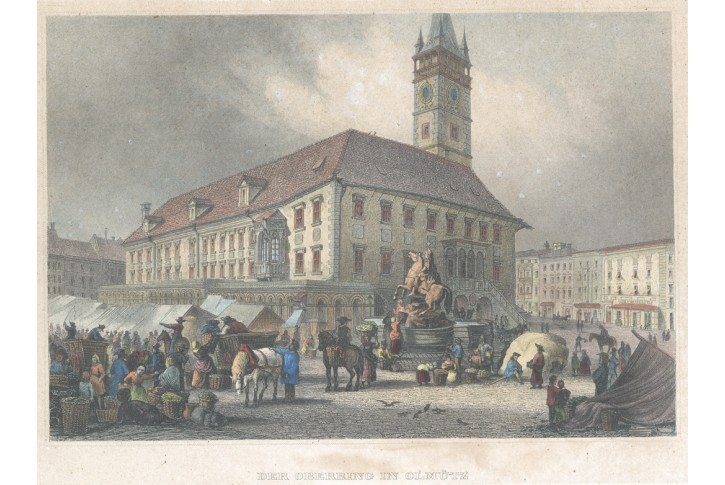 Olomouc Horní, Meyer,  kolor. oceloryt, 1850