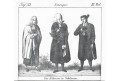 Slezsko kroje, litografie, (1860)