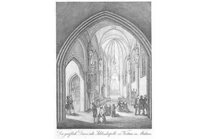 Bítov kaple, Medau,litografie, 1846