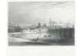 Praha celkový pohled, Payne, oceloryt 1860