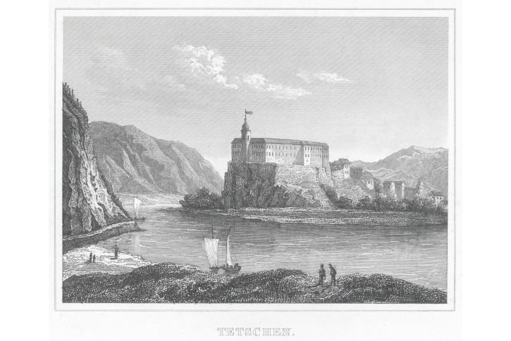 Děčín , Kleine Universum, oceloryt, (1840)