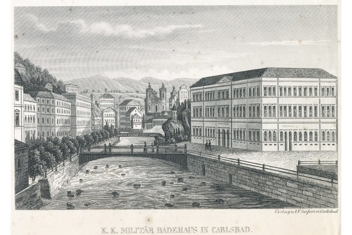 Karlovy Vary, oceloryt,  (1850)