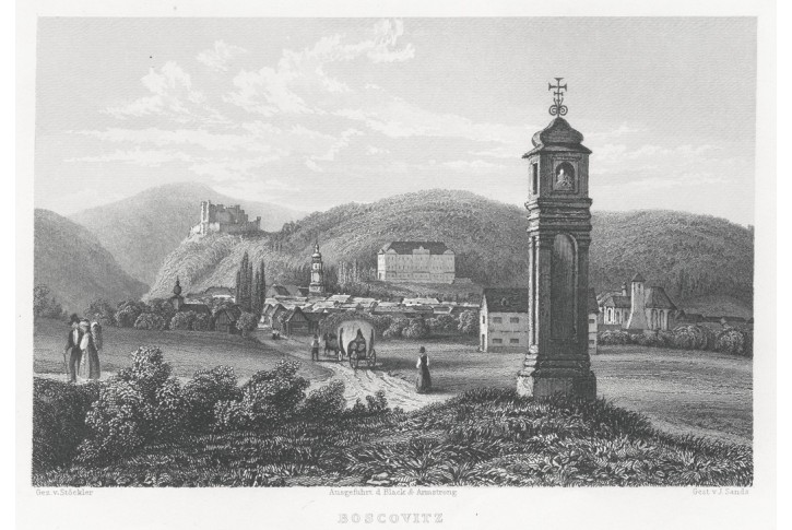 Boskovice, Weidman, oceloryt, 1840