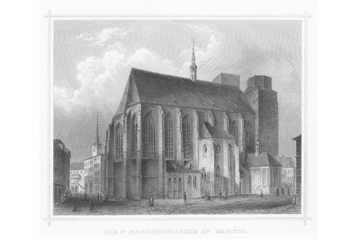 Olomouc sv. Mořic, Ruthner, oceloryt, (1871)