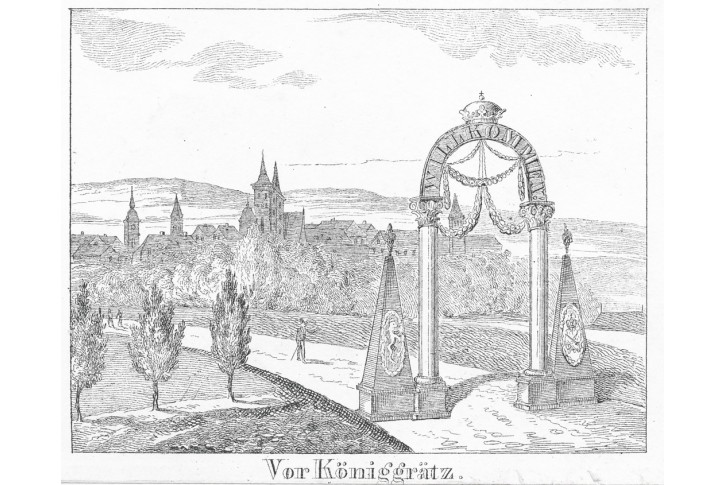 Hradec Králové I. , Glasser, litografie, 1836
