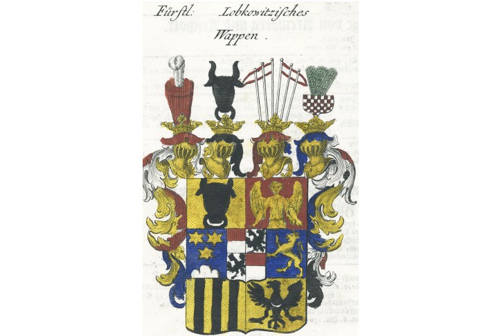 Lobkovic, Weigel, kolor. mědiryt, 1747 