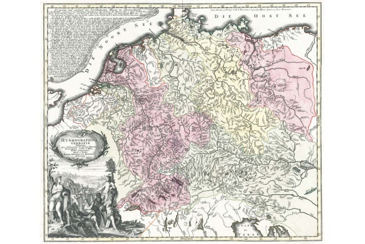 Seutter, Vodstvo Germania - Čechy, mědiryt, 1741