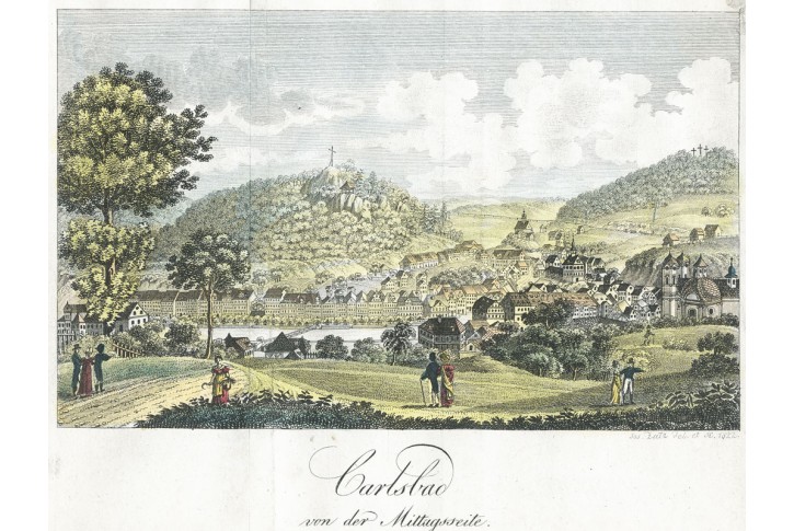 Karlovy Vary, Gerle, kolor. mědiryt, 1823
