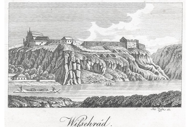 Praha Vyšehrad, Gerle, mědiryt, 1823