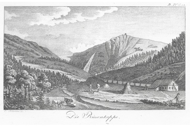 Sněžka, Sartori, mědiryt, 1807
