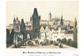 Praha, U Hybernů, litografie, Sandmann,1850