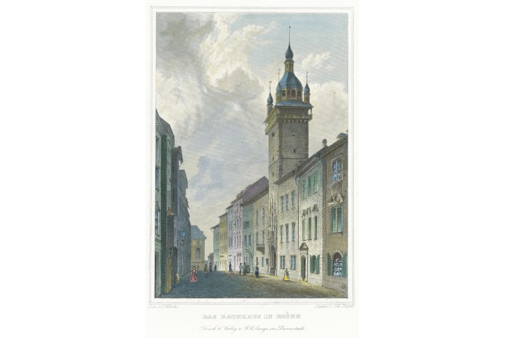 Brno Radnice, Lange, kolor.oceloryt, 1842