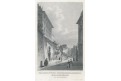Praha Nerudova ul., Morstadt, oceloryt, (1850)