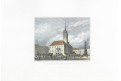 Olomouc – Radnice, Lange, kolor. oceloryt, 1848