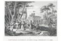 Roma Villa Borghese, oceloryt,(1840)