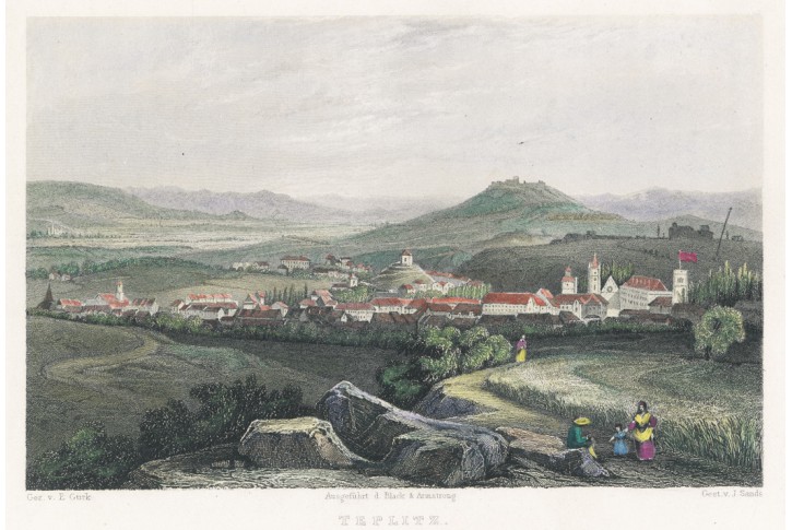 Teplice, Weidmann, kolor. oceloryt, 1840