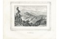 Simla Indie, Medau, litografie, (1840)