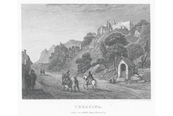 Teracina, Haase, litografie, (1840)