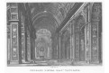 Roma S. Pietro interier, mědiryt, (1830)