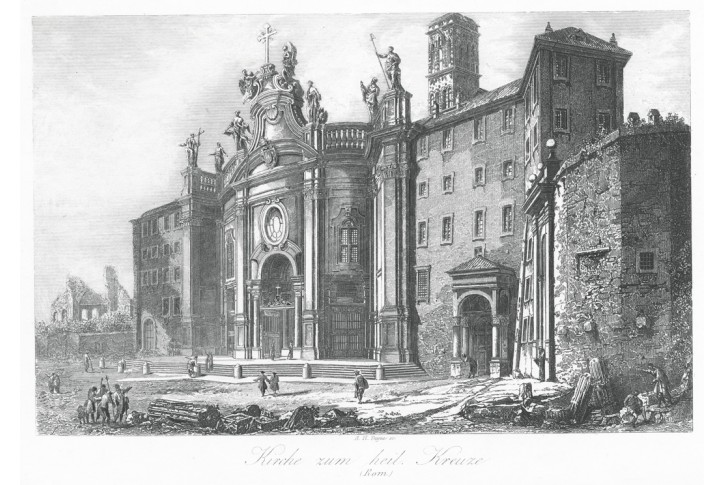 Roma Santa Croce, Payne, oceloryt (1860)
