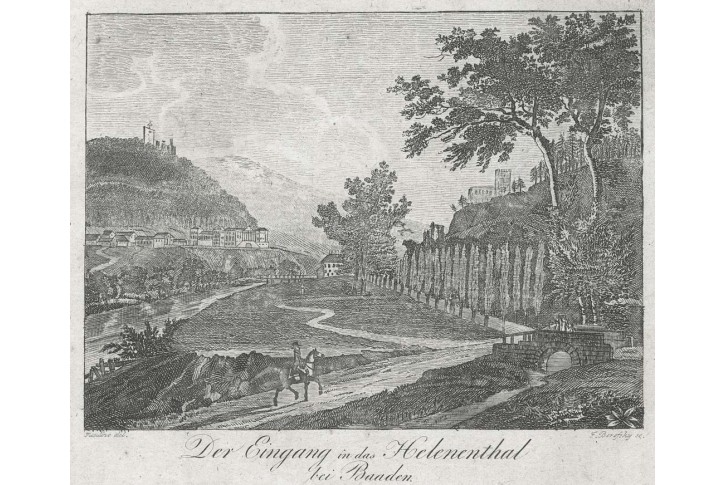 Heldenthal Baaden, Medau, mědiryt, (1840)