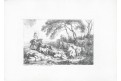 Dobytek brod, Howit,  mědiryt, 1792