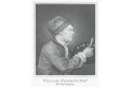 Hogart autoportrét, Hogarth, akvatinta, 1864