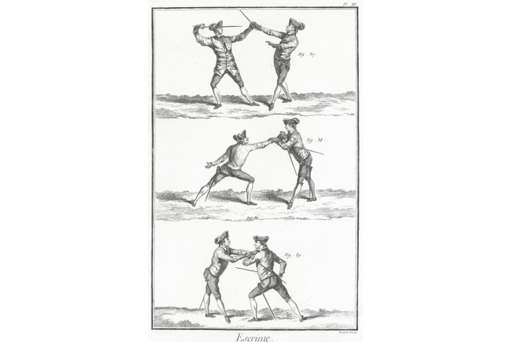 Šerm, Diderot,  mědiryt, 1765