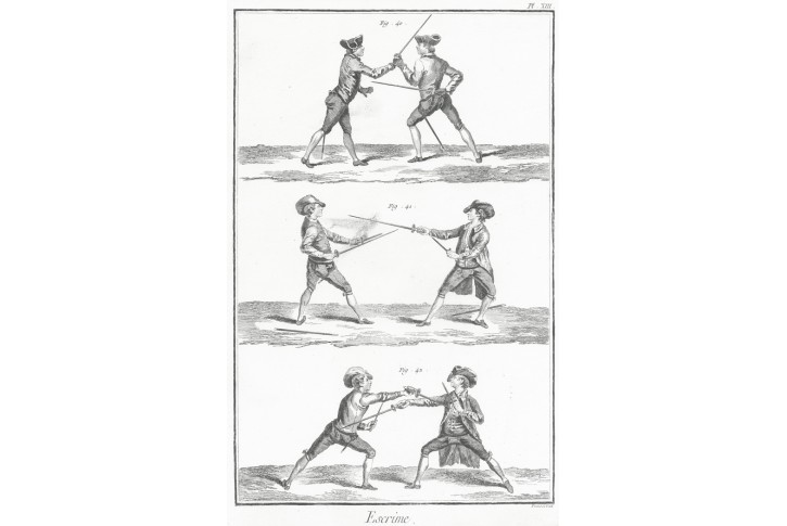 Šerm II., Diderot,  mědiryt, 1765