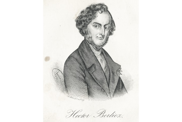 Hector Berlioz, Medau  litografie , (1840)
