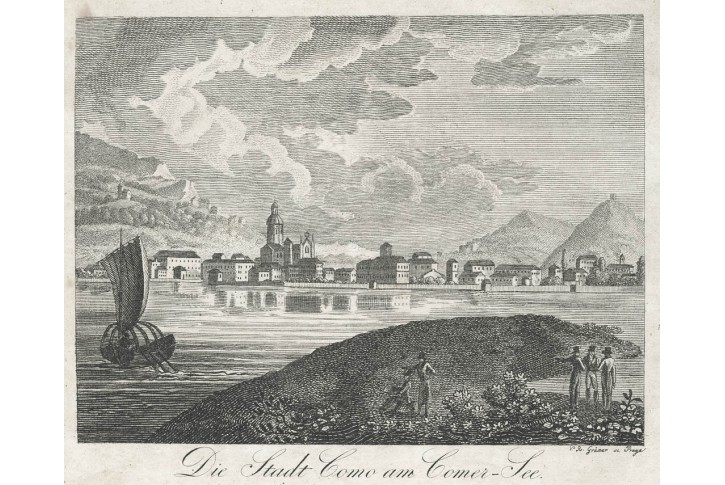 Como, Medau, mědiryt, (1840)