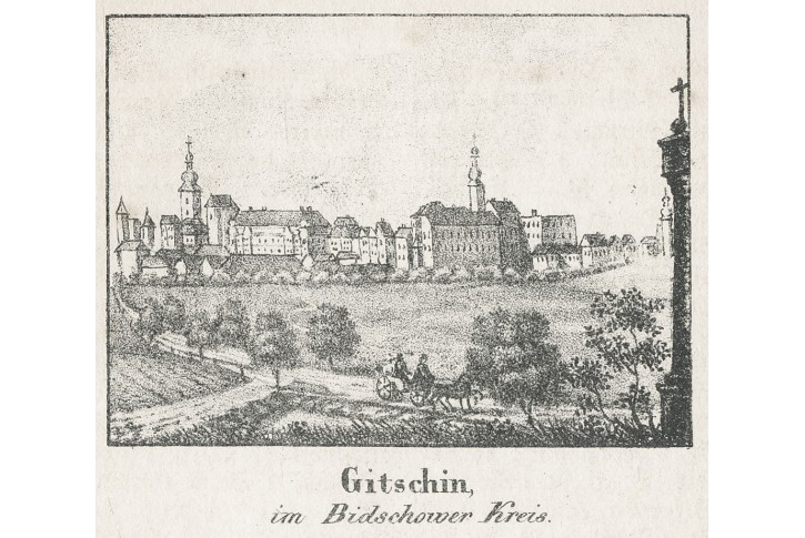 Jičín, Rainold, litografie, 1835