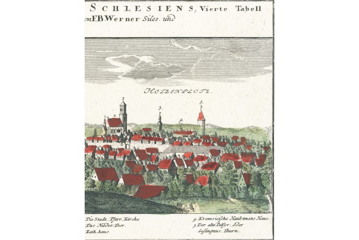 Osoblaha Hotzenplotz, Homann, mědiryt, 1738