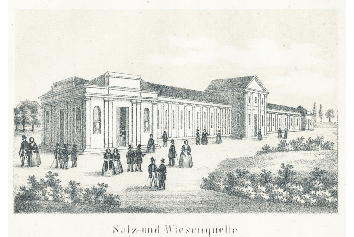 Františkovy lázně Luční pramen, litografie, (1860)