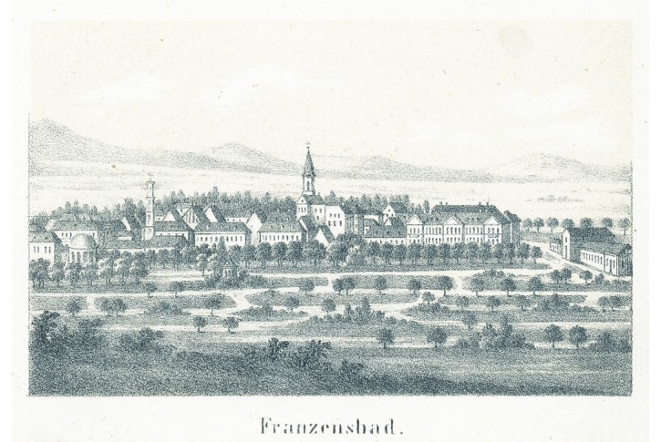 Františkovy lázně, litografie, (1860)