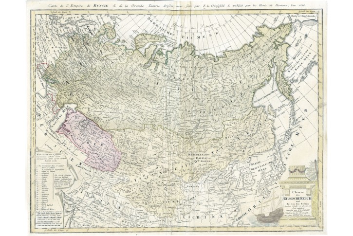 Homann Erben : Russische Reich, mědiryt, 1786