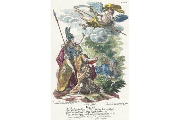 Čas alegorie, mědiryt, 1721