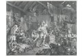 Herečky ve stodole,  Hogart -Cooke, lept, 1812