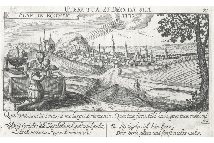 Slaný, Meissner, mědiryt, 1678
