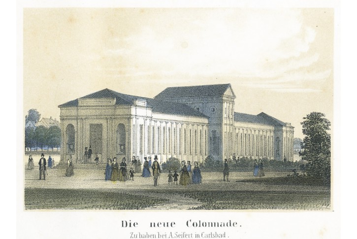 Františkovy láz. Neu Colonnade, litografie, (1860)
