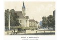 Františkovy lázně kostel, litografie, (1860)