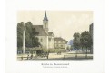 Františkovy lázně kostel, litografie, (1860)