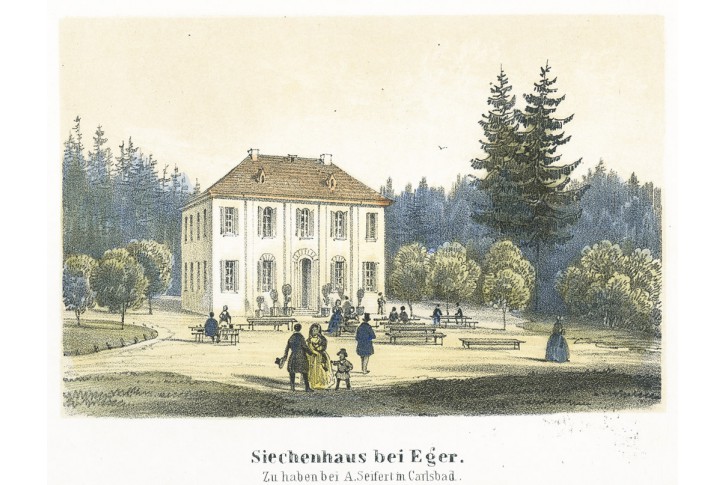 Cheb Siechenhaus, litografie, (1860)