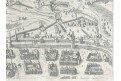 České Budějovice bitva 1619, mědiryt, 17. stol.