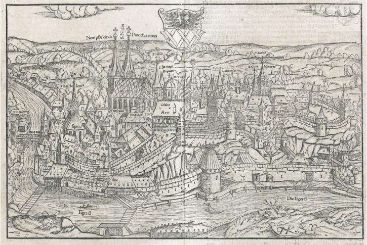Cheb, S. Münster, dřevořez, (1560)