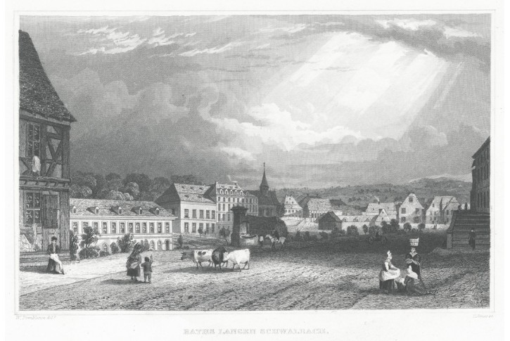 Langenschwalbach, Tombleson, oceloryt, 1832