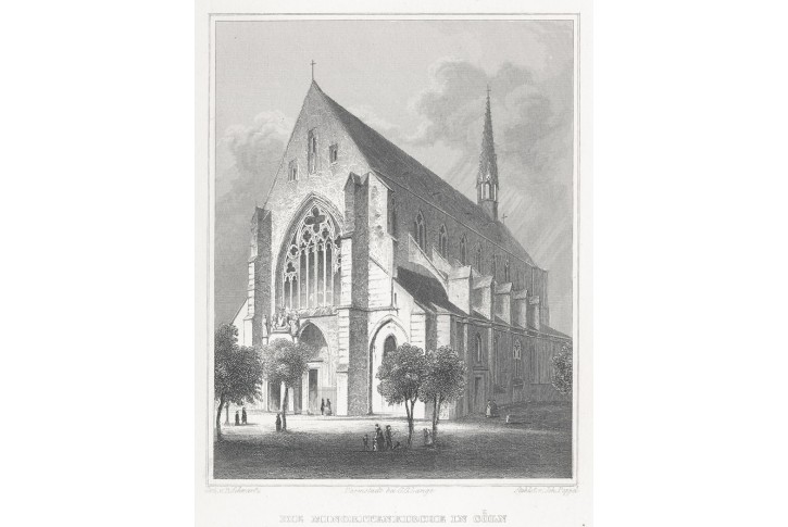 Cöln Minoriten., Lange, oceloryt, 1847