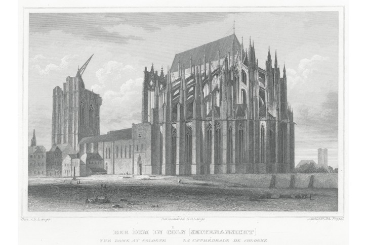 Cöln Dom II., Lange, oceloryt, 1847