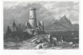 Godesberg bei Bonn, oceloryt, 1838