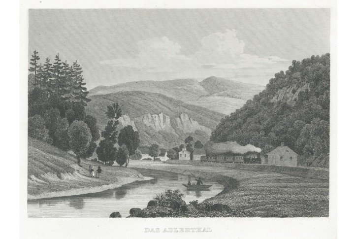 Orlice údolí, Haase, oceloryt, (1840)